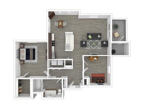 1x1-964- Partial Renovation 335 floor plan